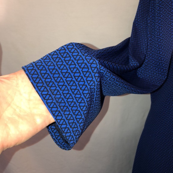 The Limited Collection Women's Geometric Wrap Dress Size 1X Black Blue W… - Picture 6 of 10